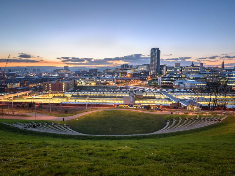 Cityscape of Sheffield. 