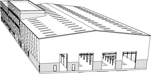 Maintenance Depot Building Revit 3D model