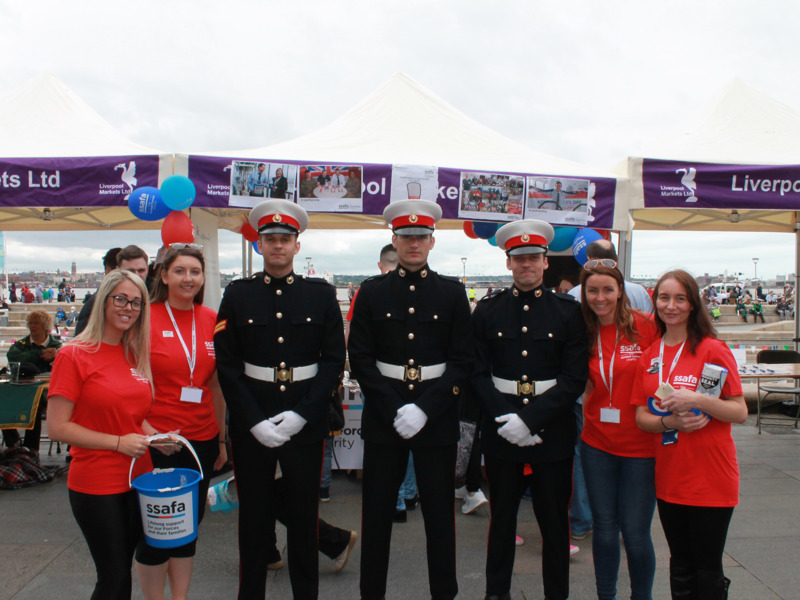 Image of Amey employees at a SSAFA charity event.