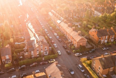 Image of a crossroad in a housing estate