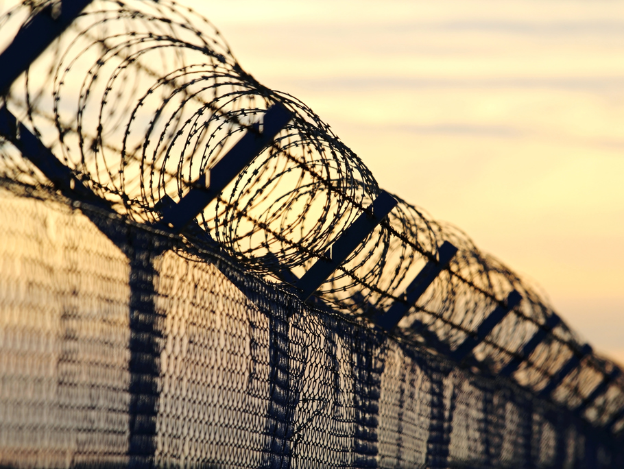 Image of prison security fence