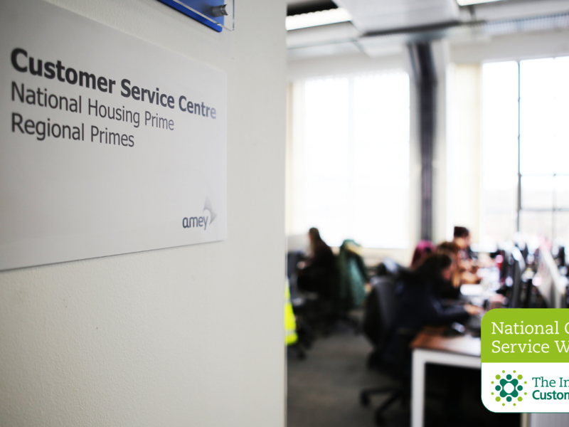 Image of a customer service centre sign.