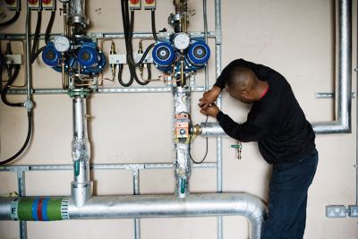 Amey employee completing maintenance