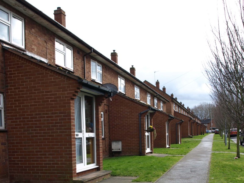 Image of a row of military houses.