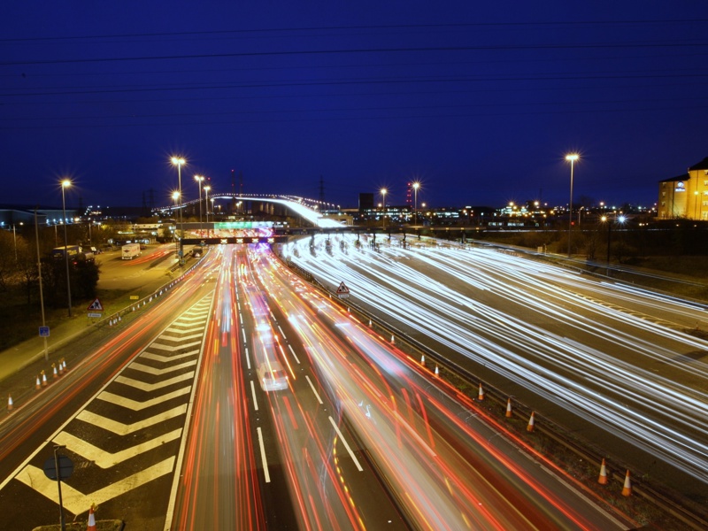 Image of a speeding highway.