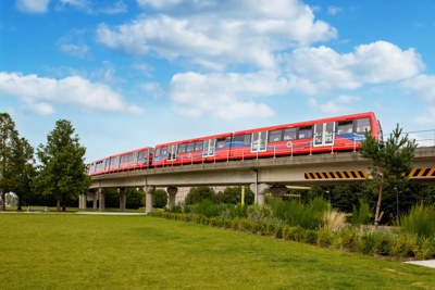 train approaching a station