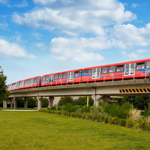 train approaching a station