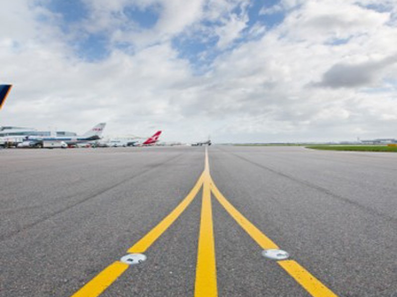 Image of an airport runway.