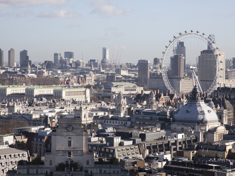 Cityscape of the London Eye.
