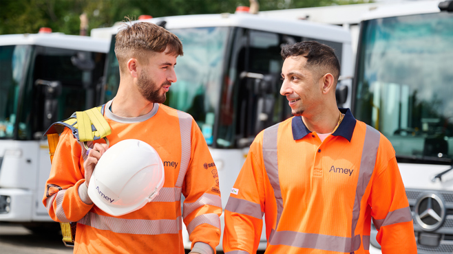 Two men in PPE