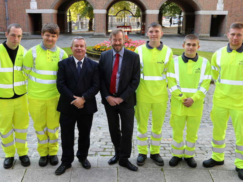Image of Hampshire apprentices in PPE.