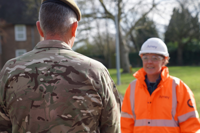 Amey employee and military personnel.