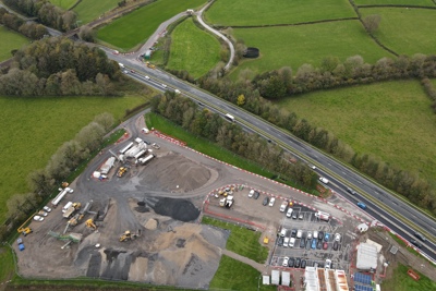 Ariel image of a construction site