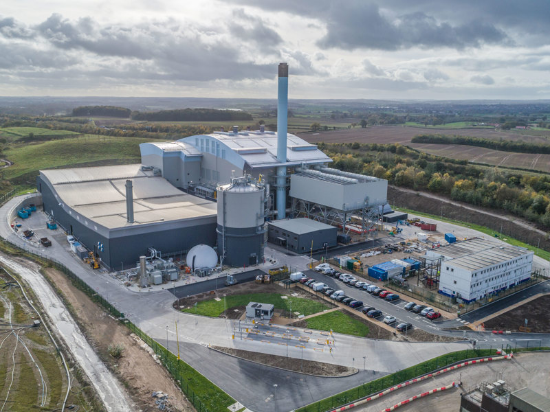 drone image of Allerton Waste facility 
