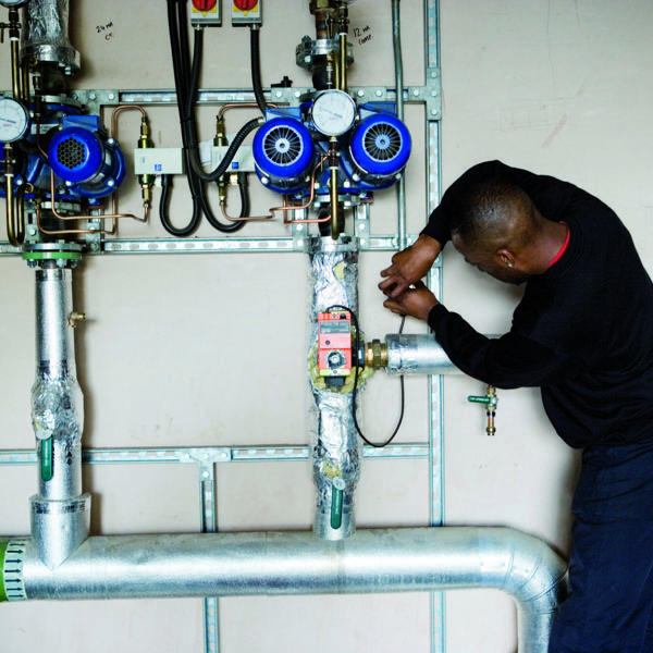 Engineer working on a site